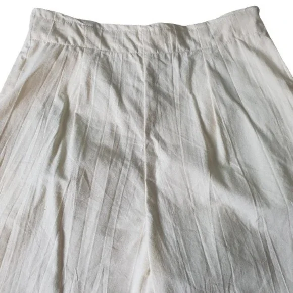 NEW Size 8 L29" Vintage High Waist Cream Speckled Trousers - Picture 7 of 10